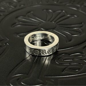 Chrome Hearts 925 Silver Forever Spacer Ring Size 8 US